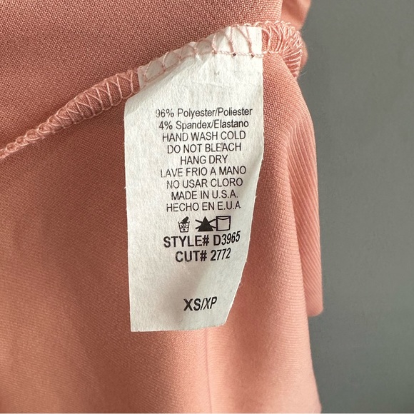 Salmon Colored Backless Sleeveless Open Side Slit Dress - Picture 5 of 5